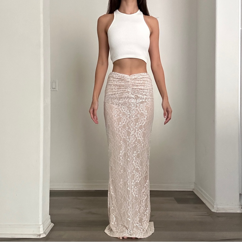 NWT Outcast Athena Lace Maxi Skirt